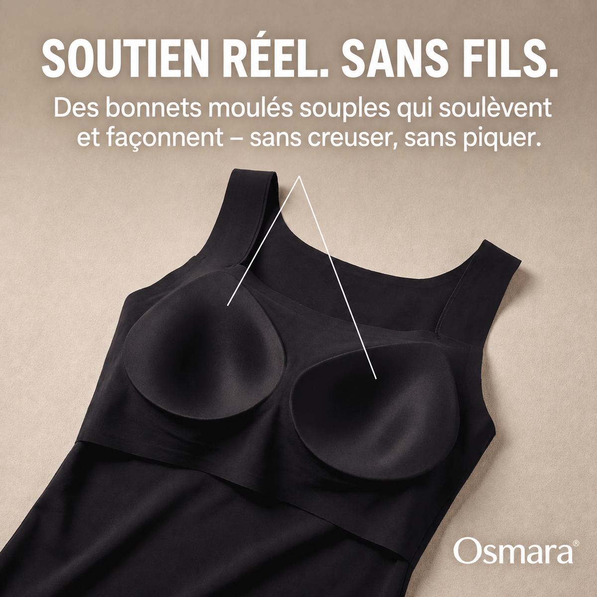 Débardeur Sculptant avec Soutien-Gorge Intégré